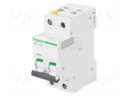 Circuit breaker; 400VAC; Inom: 4A; Poles: 2; DIN; Charact: B; 6kA