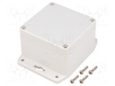 Enclosure: multipurpose; X: 80mm; Y: 82mm; Z: 55mm; with fixing lugs