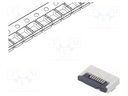 Connector: FFC (FPC); horizontal; PIN: 8; ZIF; SMT; tinned; 30mΩ