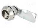 Lock; zinc and aluminium alloy; 21mm; nickel