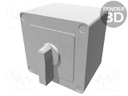 Switch: cam switch; Stabl.pos: 3; 20A; 1-0-2; Mounting: in housing