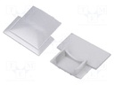 Cap for LED profiles; silver; 10pcs; GTV-GLAX