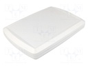 Enclosure: multipurpose; X: 161.5mm; Y: 221mm; Z: 30mm; ABS; white