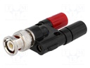 Adapter; 60VDC; BNC plug,banana 4mm socket x2