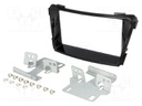 Radio mounting frame; Hyundai; 2 DIN; black gloss