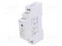 Power supply: switched-mode; for DIN rail; 15W; 24VDC; 630mA; 86%