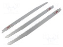 Hacksaw blade; wood; 300mm; 6teeth/inch; 3pcs.