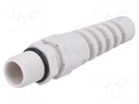 Cable gland; with strain relief; PG9; IP68; Mat: polyamide; grey