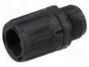 Straight terminal connector; ØBraid : 10mm; polyamide; -50÷135°C