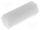 Screwed spacer sleeve; hexagonal; polyamide; M3; 14mm