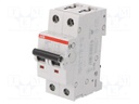 Circuit breaker; 400VAC; Inom: 6A; Poles: 2; DIN; Charact: B; 10kA