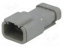 Connector: wire-wire; DTM; plug; male; PIN: 3; IP68; Locking: latch