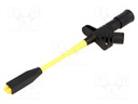 Clip-on probe; crocodile; 20A; black; Grip capac: max.10mm; 1000V