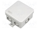 Enclosure: junction box; X: 75mm; Y: 75mm; Z: 39mm; wall mount; IP55