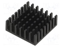 Heatsink: extruded; black; L: 27mm; W: 27mm; H: 10mm; aluminium