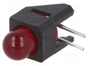 LED; in housing; red; 5mm; No.of diodes: 1; 10mA; Lens: diffused,red