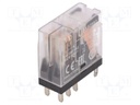 Relay: electromagnetic; DPDT; Ucoil: 24VDC; 5A/250VAC; 5A/30VDC; 5A