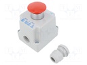 NC; red; Illumin: none; IP65; Pushbutton: mushroom; Man.series: ST22