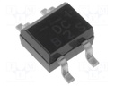 Single-phase bridge rectifier; Urmax: 200V; If: 0.5A; Ifsm: 30A