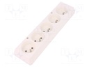 Connector: AC supply; splitter; Layout: 2P+PE; white; 250VAC; 16A