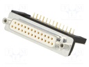 D-Sub; PIN: 25; socket; female; for panel mounting,on PCBs; THT