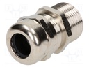 Cable gland; with long thread; PG13,5; IP68; Mat: brass