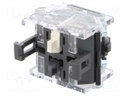 Contact block; 22mm; 04; -40÷55°C; front fixing; Contacts: NC + NO