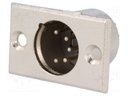 Socket; XLR; male; PIN: 5; soldering; Case: XLR standard