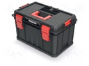 Container: toolbox; polymer; black; 530x355x310mm; 50kg