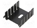 Heatsink: extruded; TO220; black; L: 12.7mm; W: 25.4mm; H: 29.3mm