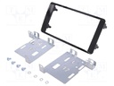 Radio mounting frame; Mitsubishi; 2 DIN; black gloss