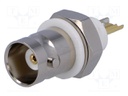 Socket; BNC; female; insulated; straight; 50Ω; soldering; ABS