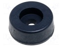 Foot; black; rubber; A: 17.2mm; B: 16.2mm; C: 9mm; E: 7mm; D: 4mm; F: 3mm