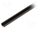 Profiles for LED modules; surface; black; L: 1m; aluminium