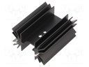 Heatsink: extruded; TO218,TO220,TO247; black; L: 25mm; W: 41.6mm