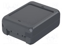 Enclosure: multipurpose; X: 80mm; Y: 113mm; Z: 40mm; BOCUBE; graphite