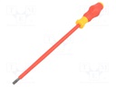 Screwdriver; insulated; slot; 5,5x1,0mm; Blade length: 200mm