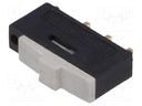 Switch: slide; Pos: 2; 0.3A/24VDC; Mounting: SMT; 10x2.5x4.5mm