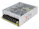 Power supply: switched-mode; modular; 64.6W; 5VDC; 129x98x38mm