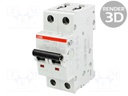 Circuit breaker; 400VAC; Inom: 50A; Poles: 2; DIN; Charact: B; 10kA