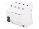 RCD breaker; Inom: 63A; Ires: 30mA; Poles: 4; 400V; Mounting: DIN