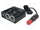 Automotive power supply; USB A socket,car lighter socket x2