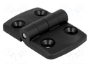 Hinge; Width: 72mm; polyamide; black; H: 48mm