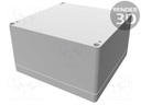 Enclosure: multipurpose; X: 160mm; Y: 160mm; Z: 90mm; 1554; grey