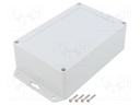 Enclosure: multipurpose; X: 120mm; Y: 180mm; Z: 60mm; ZP; light grey