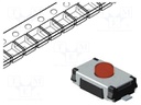 Microswitch TACT; SPST-NO; Pos: 2; 0.025A/24VDC; SMT; 4.5N; 3.8x6mm