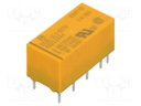 Relay: electromagnetic; DPDT; Ucoil: 5VDC; 3A; bistable,miniature