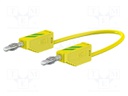 Test lead; PVC; 0.5m; yellow-green; 19A; 60VDC; 30VAC