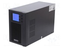 Power supply: UPS; 345x145x220mm; 800W; 1kVA; No.of out.sockets: 6