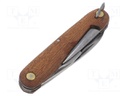 Knife; for electricians; 172mm; Handle material: wood